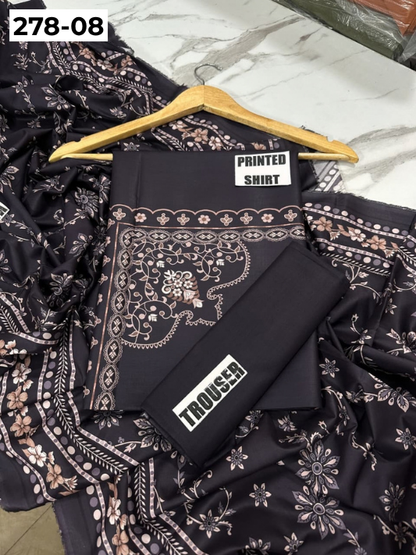 VOL 278 | DS 08 | MANNAT BY SHANAYA | DIGITAL PRINTED 3PC STONE VISCOSE SHIRT, PRINTED TROUSER, PRINTED STONE VISCOSE DUPATTA
