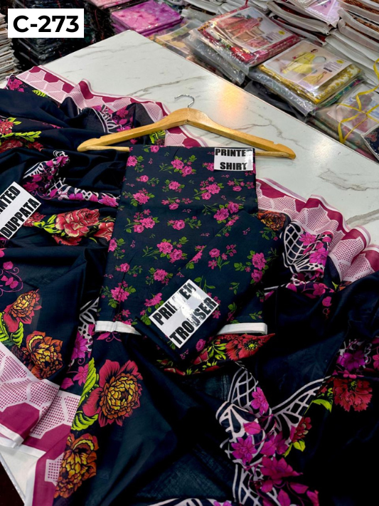 MIRHA LAWN DIGITAL PRINTED 3PC | DS C273 |