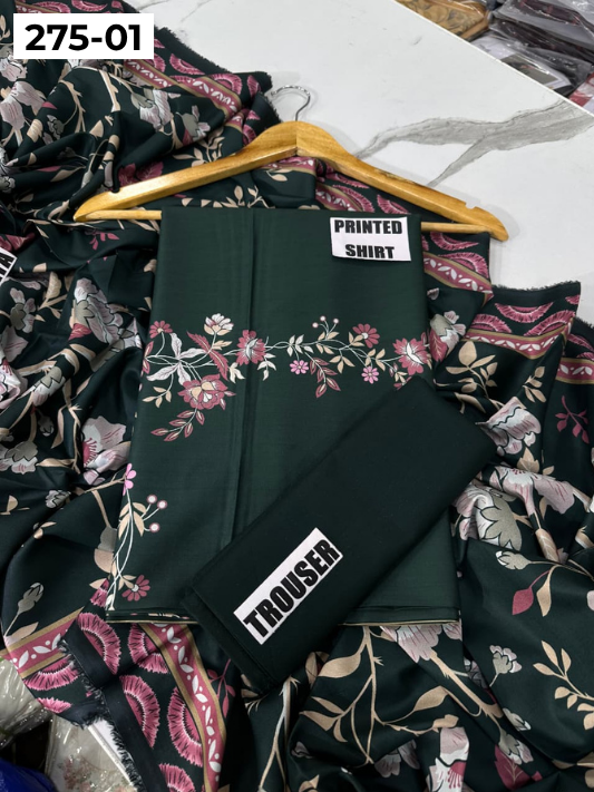 VOL 275 | DS 01 | SHANAYA | DIGITAL PRINTED 3PC STONE LINEN SHIRT, PRINTED TROUSER, PRINTED STONE LINEN DUPATTA