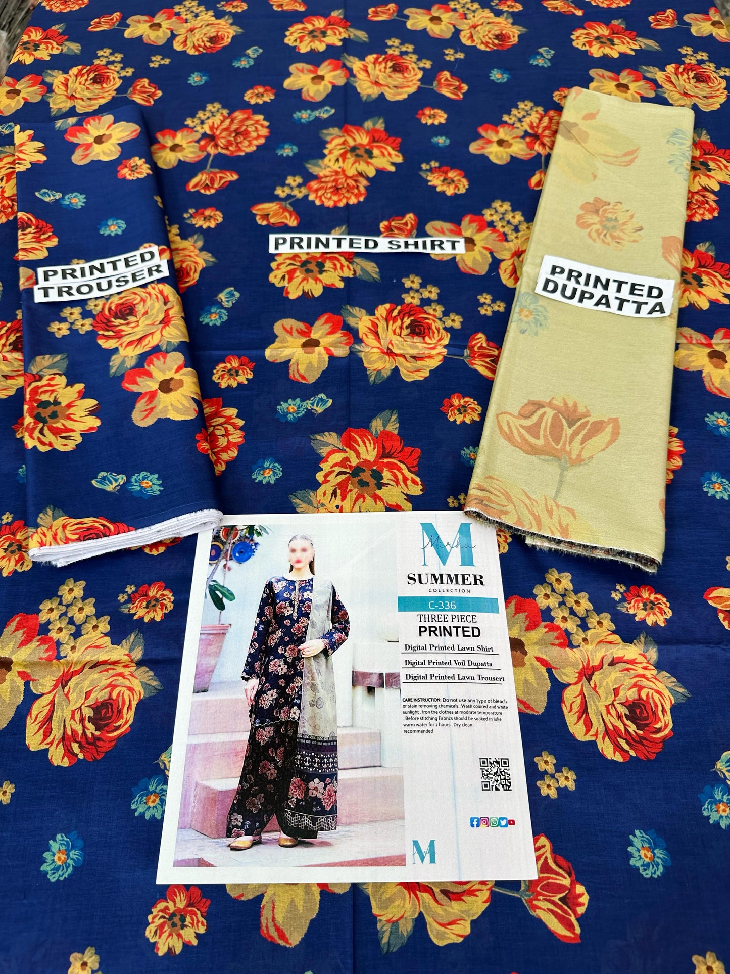 MIRHA | DS C336 | DIGITAL PRINTED LAWN 3PC