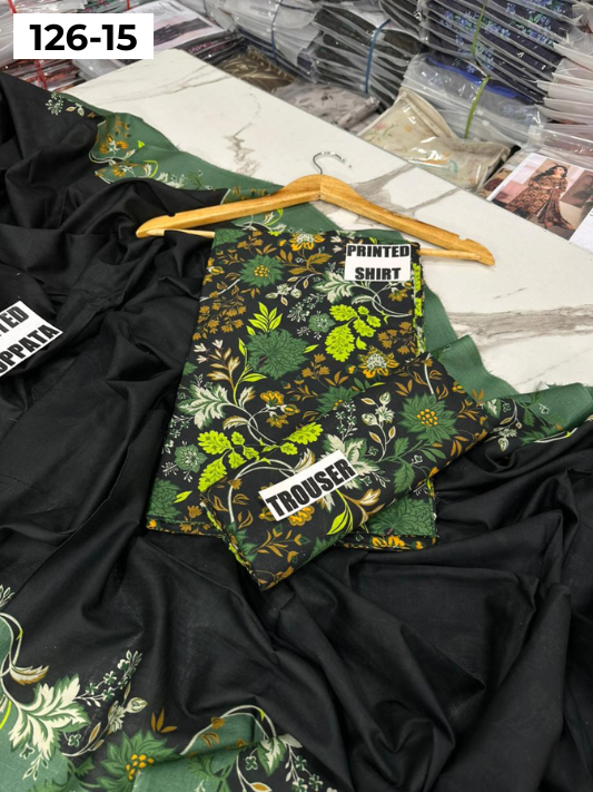 VOL 126 | DS 15 | DIGITAL PRINTED LAWN 3PC VOIL LAWN DUPATTA