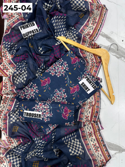 VOL 245 | DS 04 | alkaram | DIGITAL PRINTED LAWN THREE PIECES