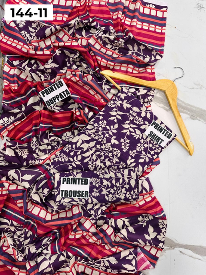 VOL 144 | DS 11 | DIGITAL PRINTED LAWN 3PC VOIL LAWN DUPATTA