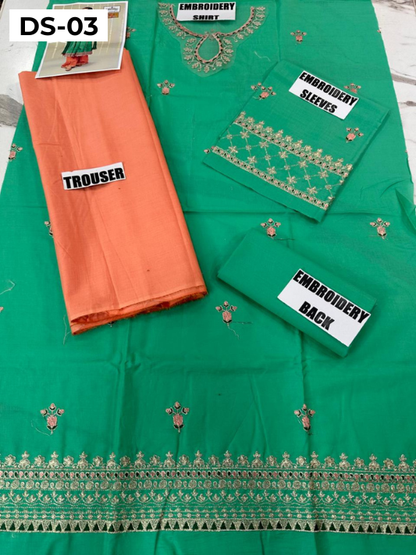 | DS 03-GREEN | KIDS EMBROIDERED LAWN 2PC