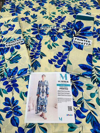 MIRHA | DS C333 | DIGITAL PRINTED LAWN 3PC