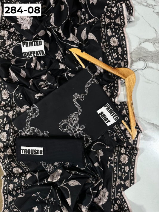 VOL 284 | 08 | SARAH BY SHANAYA | DIGITAL PRINTED 3PC CORDUROY KHADDAR SUIT | PRINTED SHIRT, TROUSER & DUPATTA