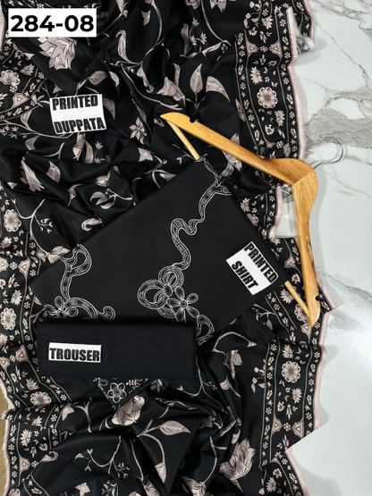 VOL 284 | 08 | SARAH BY SHANAYA | DIGITAL PRINTED 3PC CORDUROY KHADDAR SUIT | PRINTED SHIRT, TROUSER & DUPATTA