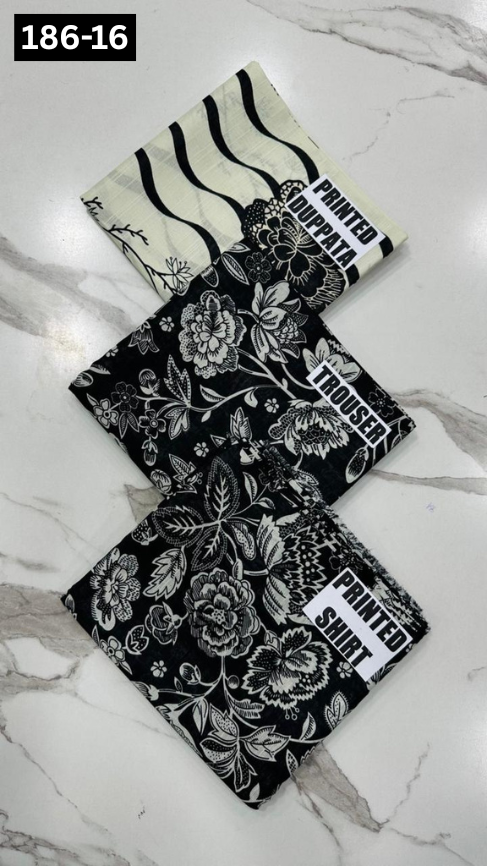 VOL 186 | DS 16 | DIGITAL PRINTED KHADDAR 3PC KHADDAR DUPATTA