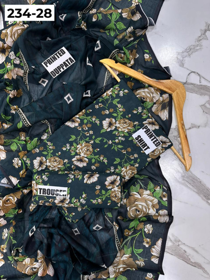 VOL 234 | DS 28 | Baroque | DIGITAL PRINTED LAWN THREE PIECES
