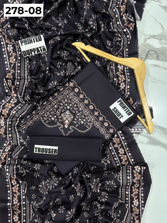 VOL 278 | DS 08 | MANNAT BY SHANAYA | DIGITAL PRINTED 3PC STONE VISCOSE SHIRT, PRINTED TROUSER, PRINTED STONE VISCOSE DUPATTA