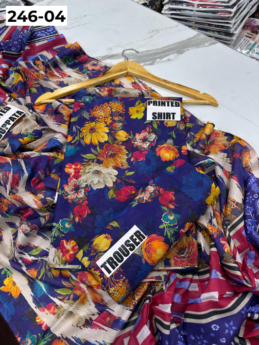 VOL 246 | DS 04 | Bareeze | DIGITAL PRINTED LAWN THREE PIECES