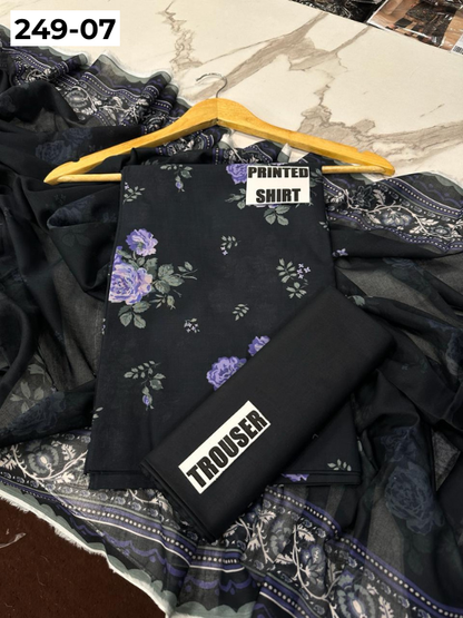 VOL 249 | DS 07 | Momina | DIGITAL PRINTED 3PC LAWN SHIRT, PRINTED TROUSER, PRINTED VOIL DUPATTA
