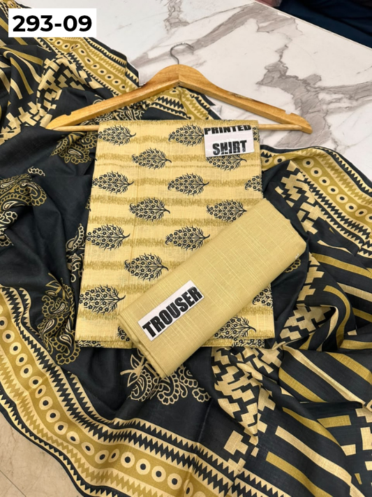 VOL 293 | 09 | DIGITAL PRINTED 3PC KHADDAR SUIT | PRINTED SHIRT, TROUSER & DUPATTA