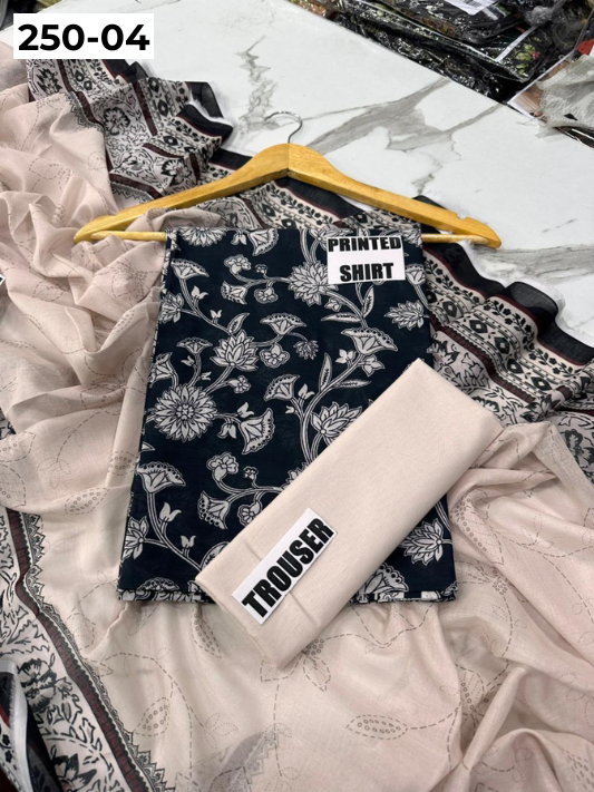 VOL 250 | DS 04 | Gulzeb | DIGITAL PRINTED 3PC LAWN SHIRT, PRINTED TROUSER, PRINTED VOIL DUPATTA