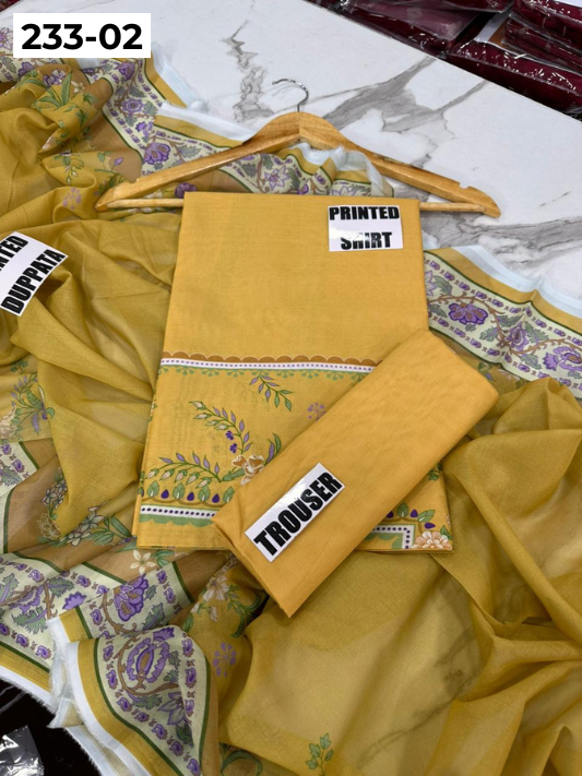 VOL 233 | DS 02 | Coco By Shanaya | DIGITAL PRINTED LAWN THREE PIECES