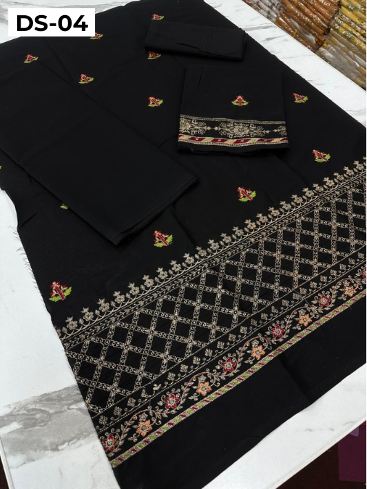 | DS 04-BLACK | KIDS EMBROIDERED LAWN 2PC