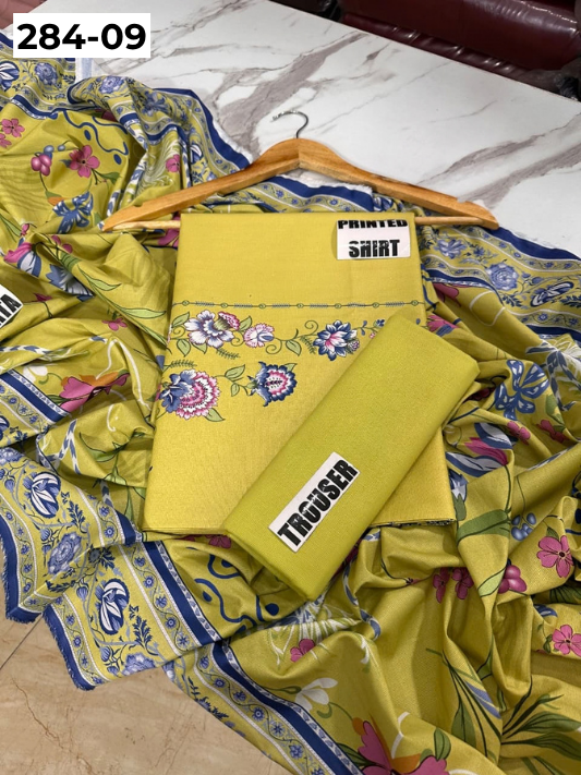 VOL 284 | 09 | SARAH BY SHANAYA | DIGITAL PRINTED 3PC CORDUROY KHADDAR SUIT | PRINTED SHIRT, TROUSER & DUPATTA