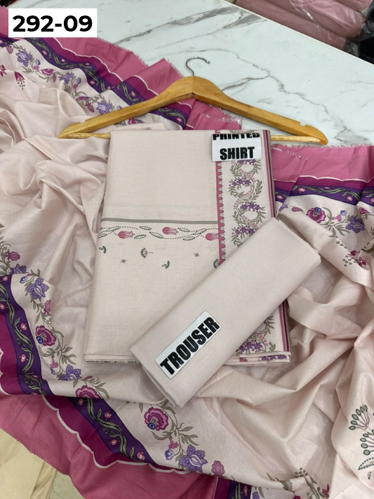 VOL 292 | 09 | AEENA BY SHANAYA | DIGITAL PRINTED 3PC CORDUROY KHADDAR SUIT | PRINTED SHIRT, TROUSER & DUPATTA