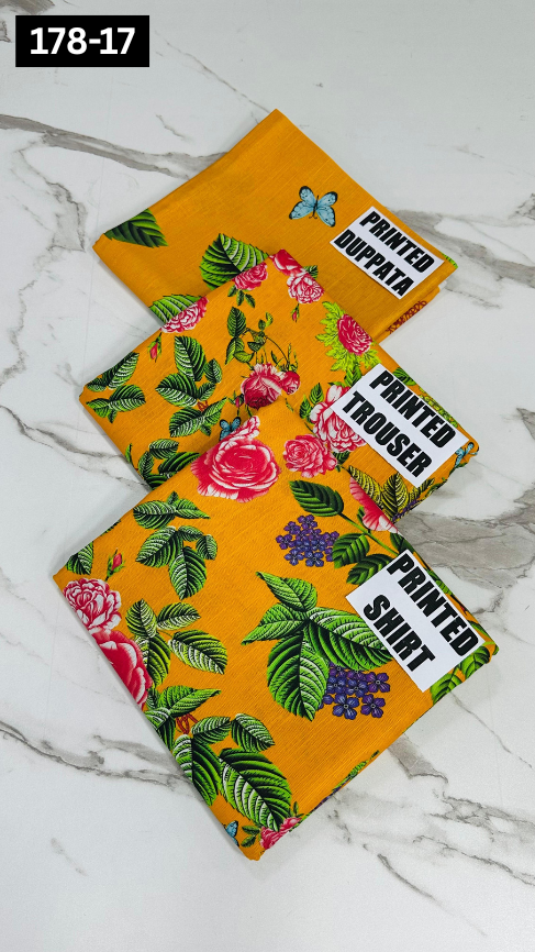 VOL 178 | DS 17 | DIGITAL PRINTED KHADDAR 3PC KHADDAR DUPATTA