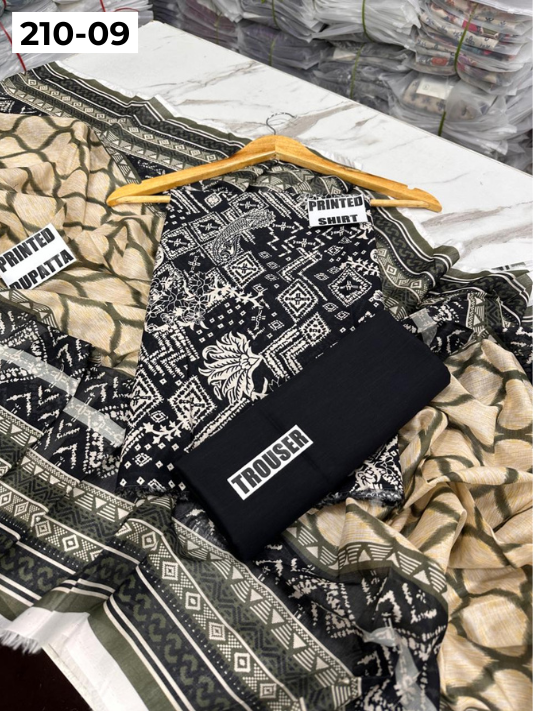 SAPPHIRE LAWN 3PC VOL 210 | DS 09 | DIGITAL PRINTED LAWN SHIRT VOIL LAWN DUPATTA DYED TROUSER