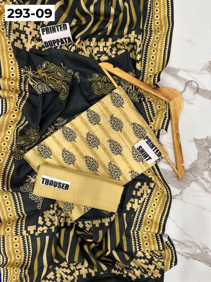 VOL 293 | 09 | DIGITAL PRINTED 3PC KHADDAR SUIT | PRINTED SHIRT, TROUSER & DUPATTA