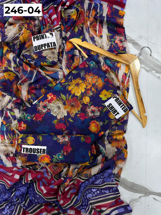 VOL 246 | DS 04 | Bareeze | DIGITAL PRINTED LAWN THREE PIECES