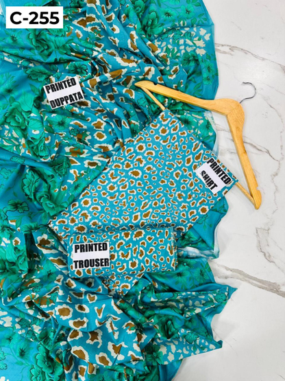 MIRHA LAWN DIGITAL PRINTED 3PC | DS C255 |