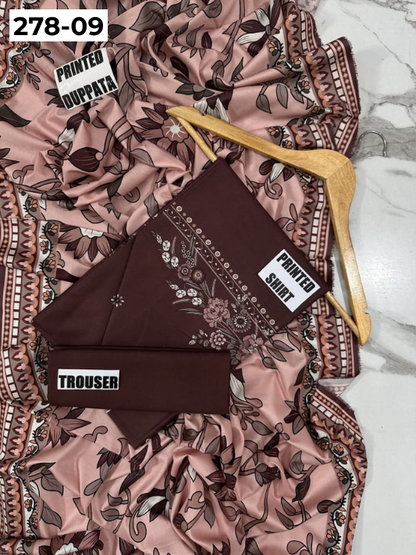 VOL 278 | DS 09 | MANNAT BY SHANAYA | DIGITAL PRINTED 3PC STONE VISCOSE SHIRT, PRINTED TROUSER, PRINTED STONE VISCOSE DUPATTA