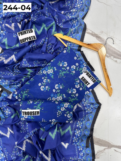 VOL 244 | DS 04 | SAPPHIRE | DIGITAL PRINTED LAWN THREE PIECES