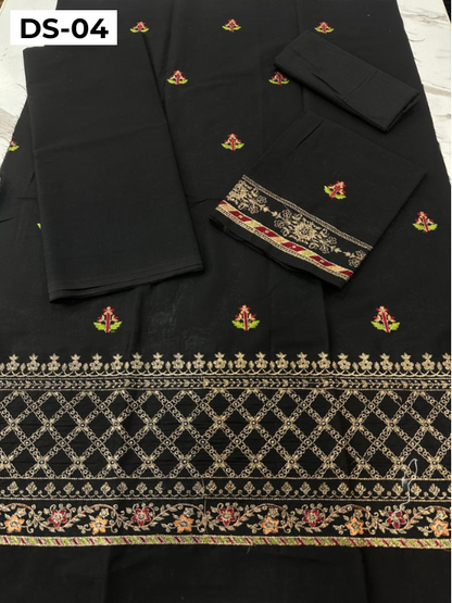 | DS 04-BLACK | KIDS EMBROIDERED LAWN 2PC