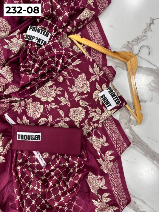 VOL 232 | DS 08 | Sapphire LAWN |  DIGITAL PRINTED LAWN THREE PIECES LAWN SHIRT LAWN DUPATTA