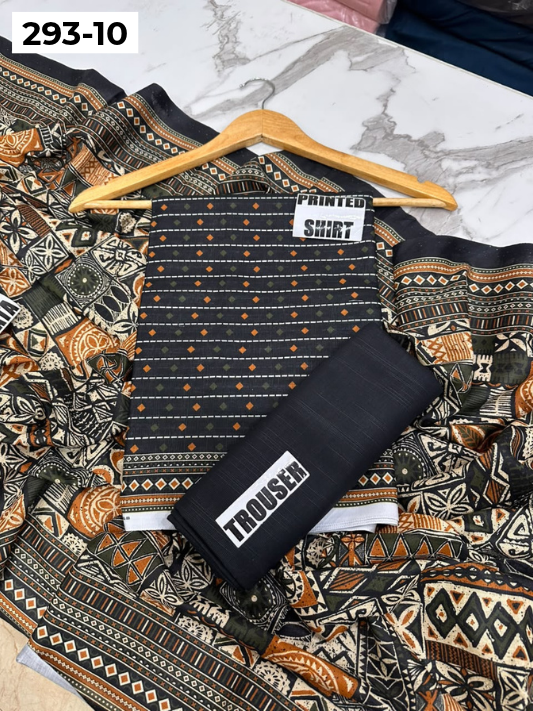 VOL 293 | 10 | DIGITAL PRINTED 3PC KHADDAR SUIT | PRINTED SHIRT, TROUSER & DUPATTA