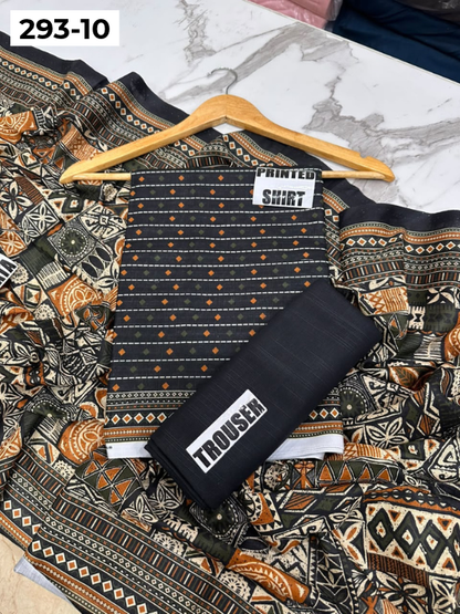 VOL 293 | 10 | DIGITAL PRINTED 3PC KHADDAR SUIT | PRINTED SHIRT, TROUSER & DUPATTA