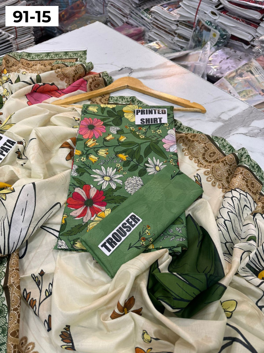 VOL 91 | DS 15 | DIGITAL PRINTED LAWN 3PC LAWN DUPATTA