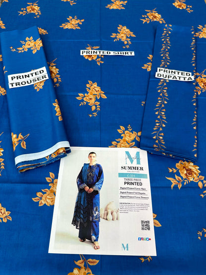 MIRHA | DS C338 | DIGITAL PRINTED LAWN 3PC