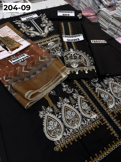 Vol 204 | DS 09 | LAWN EMBROIDERED THREE PIECE COLLECTION