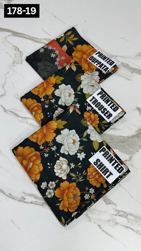 VOL 178 | DS 19 | DIGITAL PRINTED KHADDAR 3PC KHADDAR DUPATTA