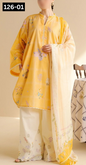 VOL 126 | DS 01 | DIGITAL PRINTED LAWN 3PC VOIL LAWN DUPATTA