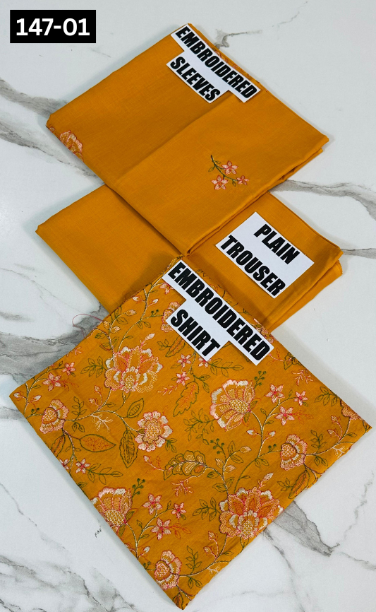VOL 147 | DS 01 | EMBROIDERED COTTON CAMBRIC 2PC