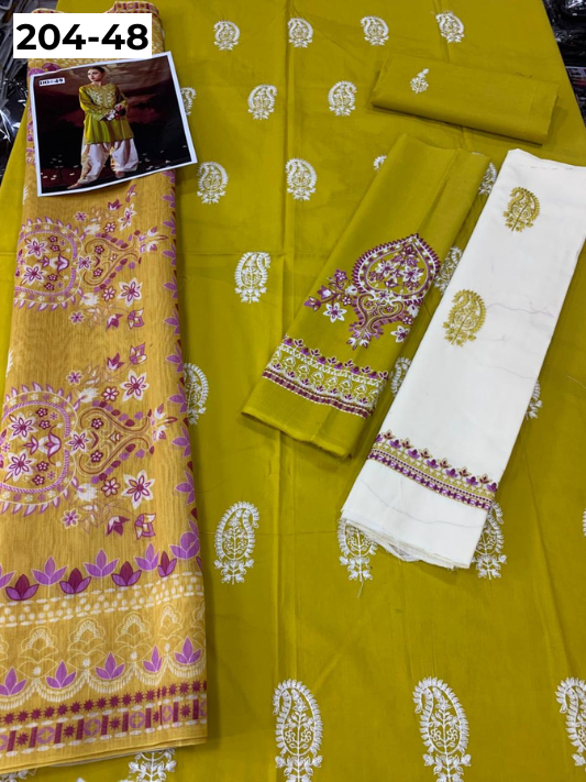 Vol 204 | DS 48 | LAWN EMBROIDERED THREE PIECE COLLECTION