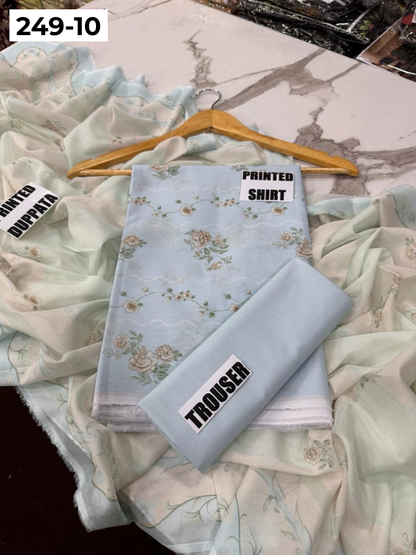 VOL 249 | DS 10 | Momina | DIGITAL PRINTED 3PC LAWN SHIRT, PRINTED TROUSER, PRINTED VOIL DUPATTA