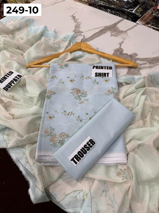 VOL 249 | DS 10 | Momina | DIGITAL PRINTED 3PC LAWN SHIRT, PRINTED TROUSER, PRINTED VOIL DUPATTA