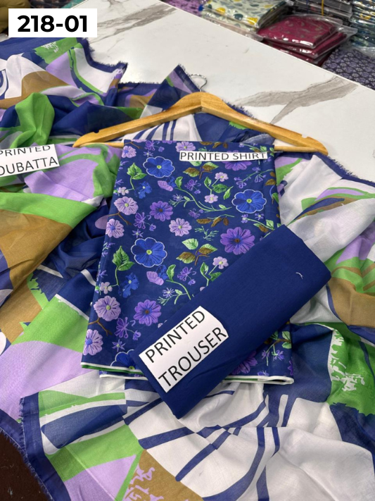 VOL 218 | DS 01 | Madham By Lala | LAWN DIGITAL PRINTED LAWN SHIRT PLAIN TROUSER VOIL LAWN DUPATTA