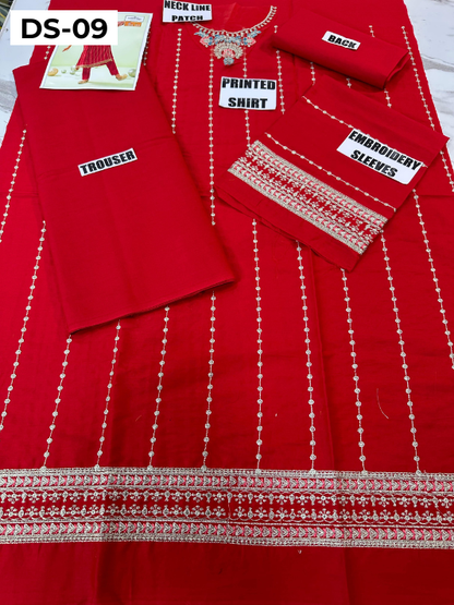 | DS 09-RED | KIDS EMBROIDERED LAWN 2PC