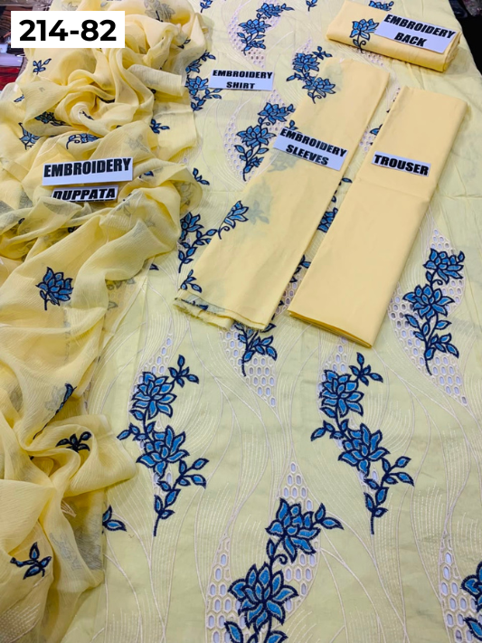 VOL 214 | DS 82 | LAWN LUXURY EMBROIDERED 3PC