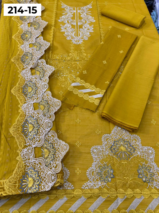 VOL 214 | DS 15 | LAWN LUXURY EMBROIDERED 3PC