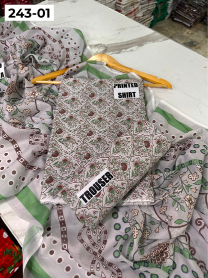 VOL 243 | DS 01 | AlKaram | DIGITAL PRINTED LAWN THREE PIECES
