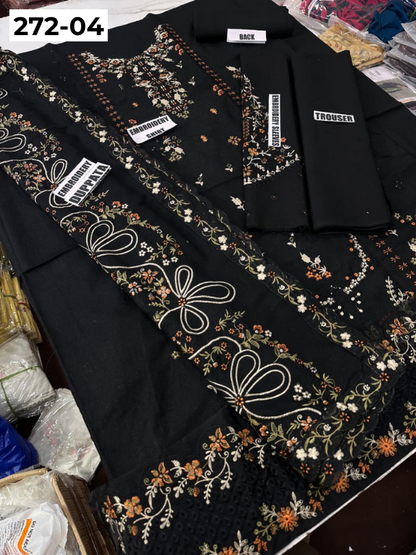 VOL 272 | DS 04 | DHANAK LUXURY EMBROIDERY 3PC