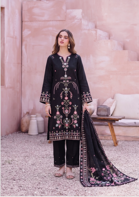 VOL 274 | DS 01 | NIRVANA | DIGITAL PRINTED 3PC STONE LINEN SHIRT, PRINTED TROUSER, PRINTED STONE LINEN DUPATTA