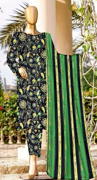VOL 138 | DS 11 | DIGITAL PRINTED LAWN 3PC VOIL LAWN DUPATTA